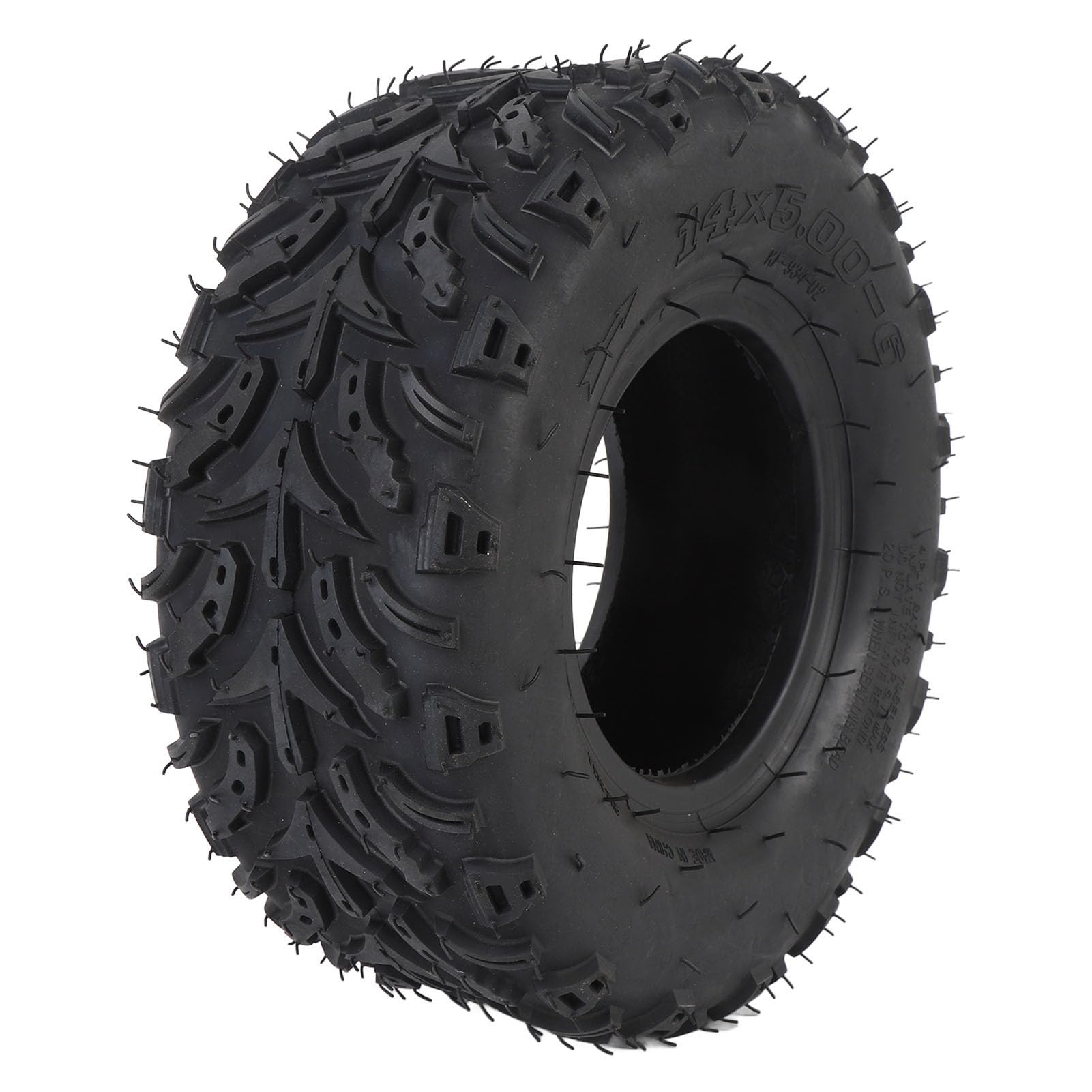 14x5.006 Pneumatico per Ruota Anteriore con Cerchio in Gomma, Elevata Durata per ATV, Quad, Fuoristrada, Go Kart, Carrello da, Mini Bici, Maneggevolezza Migliorata su Fango,