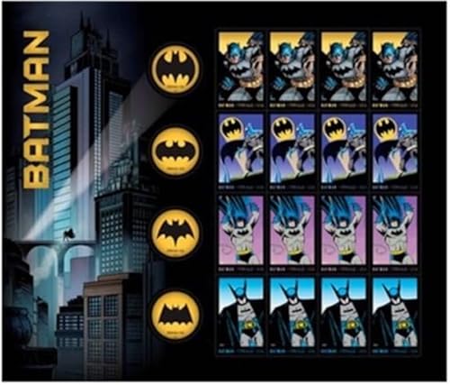 USPS Batman DC Comics Forever Stamps - hoja de 20 - Scott 4928-35