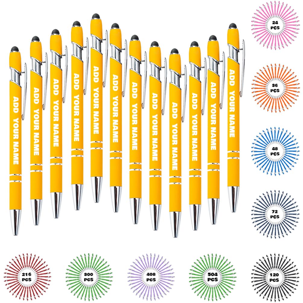 JeathFea Bolígrafos Personalizados con Grabado Gratis, Bolígrafos de Lápiz Capacitivo Personalizados con su Nombre, Texto, Mensaje Para Negocios, Cumpleaños, Aniversarios, Graduaciones