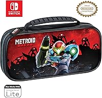 Vista 2 de Game Traveler Metroid - Funda de transporte para Switch OLED, Switch y Switch Lite, funda de viaje portátil rígida, soporte de visión ajustable