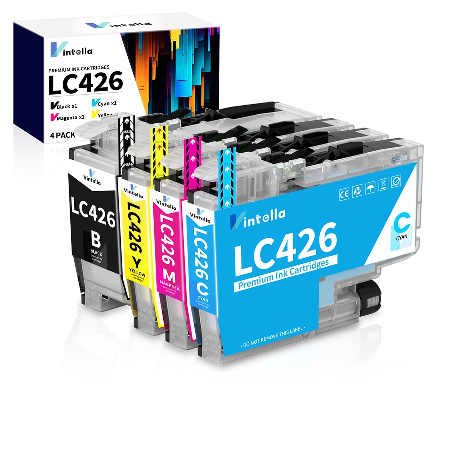 Vintella LC426 Cartucce Sostituzione per Cartucce Brother LC426 Multipack Cartucce LC 426 lc426val lc426xl per Brother MFC-J4335DW MFC-J4340DW MFC-J4535DW MFC-J4540DW (4 Pezzi)