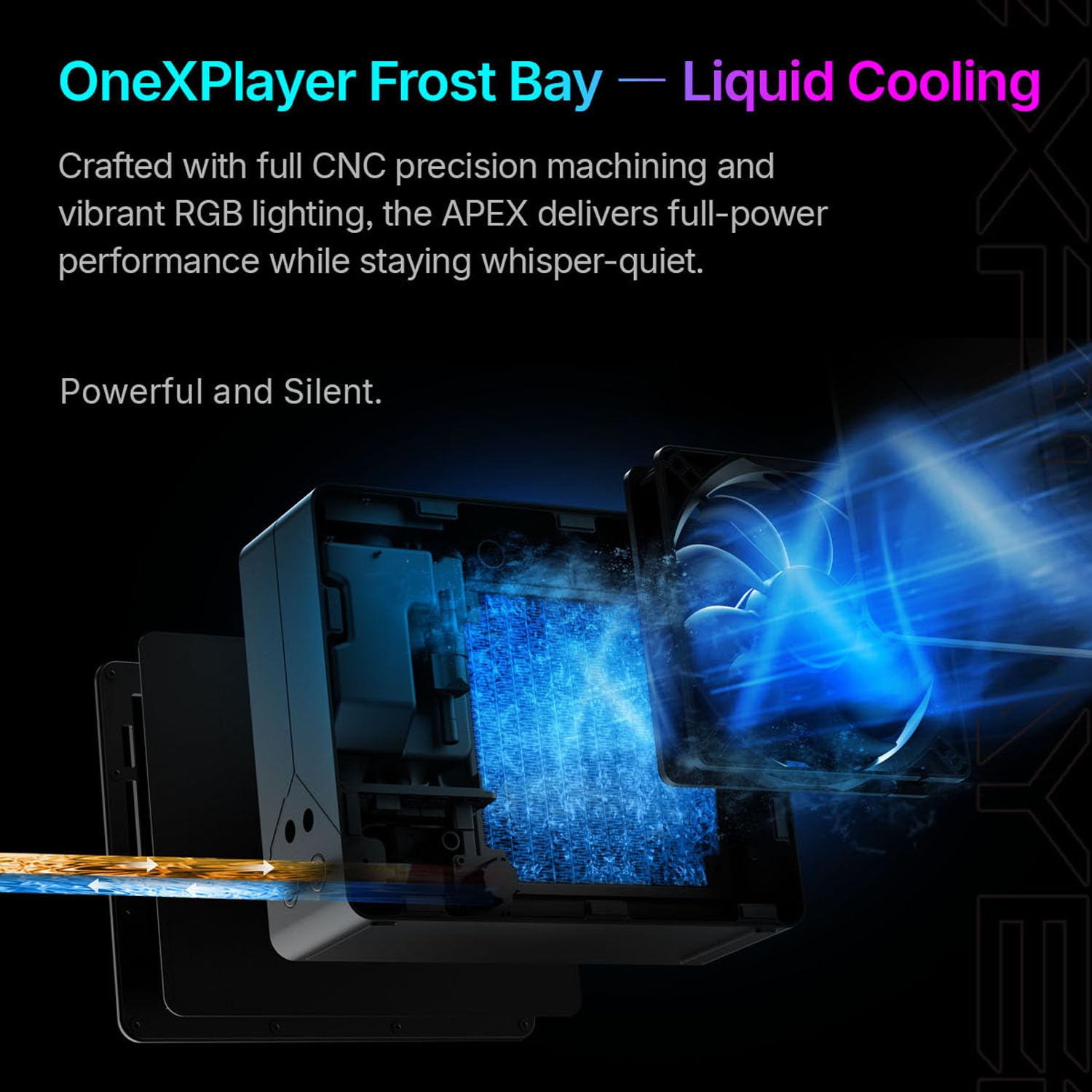 OneXFly Apex - PC portátil de mano para juegos con CPU AMD Ryzen AI Max+395, GPU Radeon 8060S, pantalla de 8 pulgadas y 120 Hz, refrigeración líquida para juegos de PC AAA, Windows 11 (48G + 1 TB)