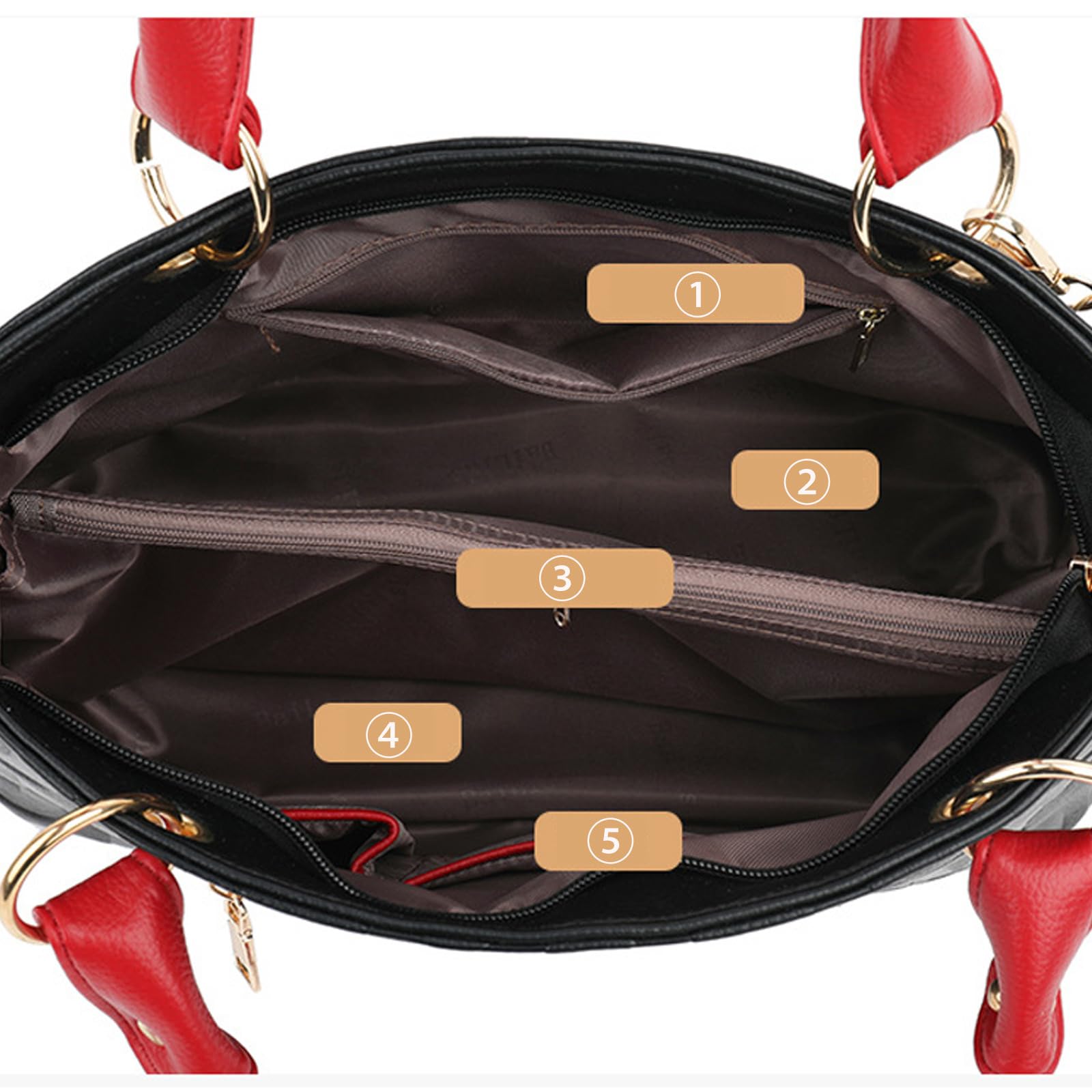 BUKESIYI Donna Borse a Mano Borsa a Tracoll Marca Spalla Elegante Tote 2026 PU Pelle IT77474