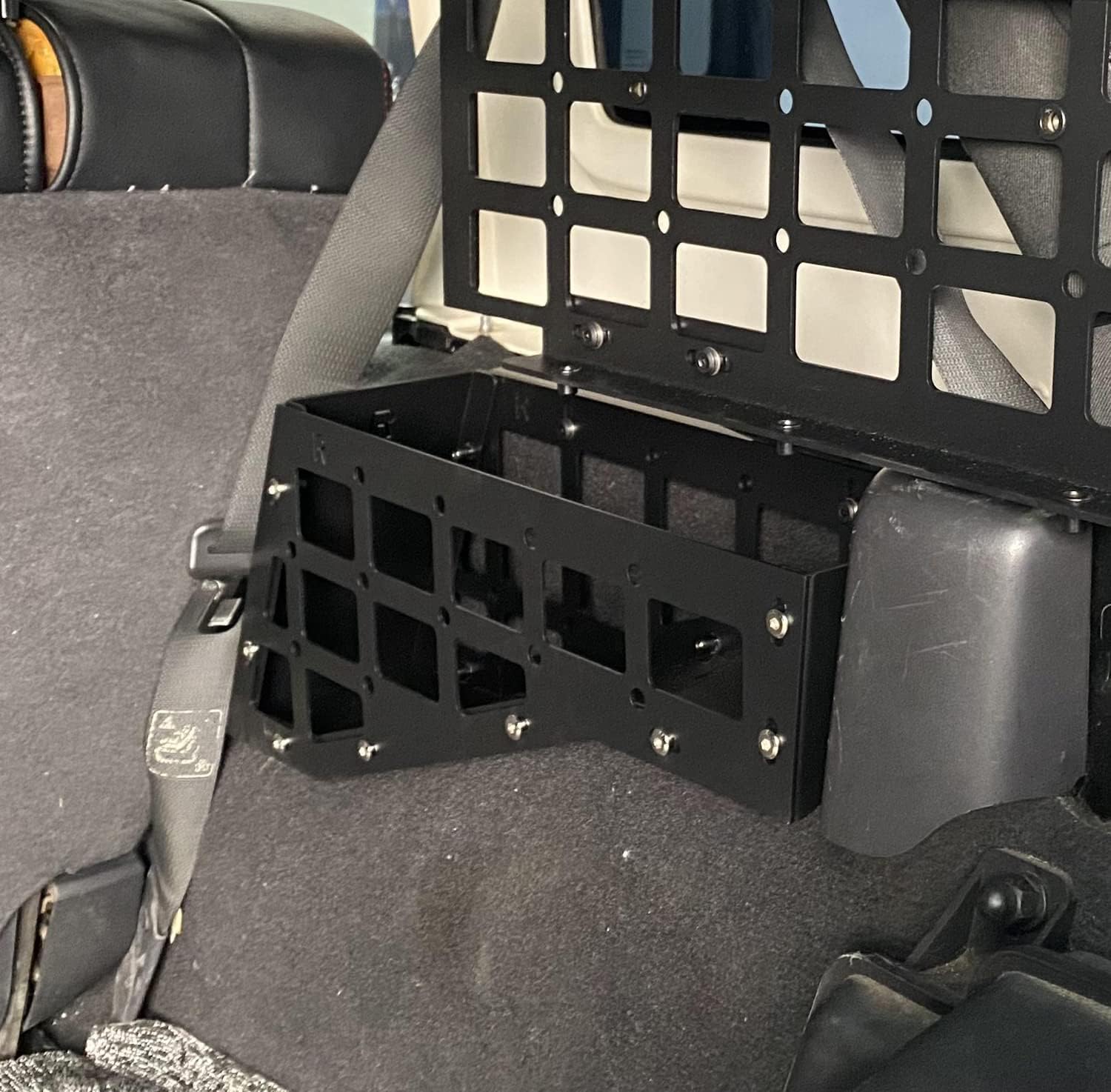 HIGH FLYING for Jeep Wrangler JK 4dr 2007-2017 Car Accessories Modular Storage Trunk Organizer L+R Molle Storage Boxes*2 Luggage Carrier Aluminum Alloy