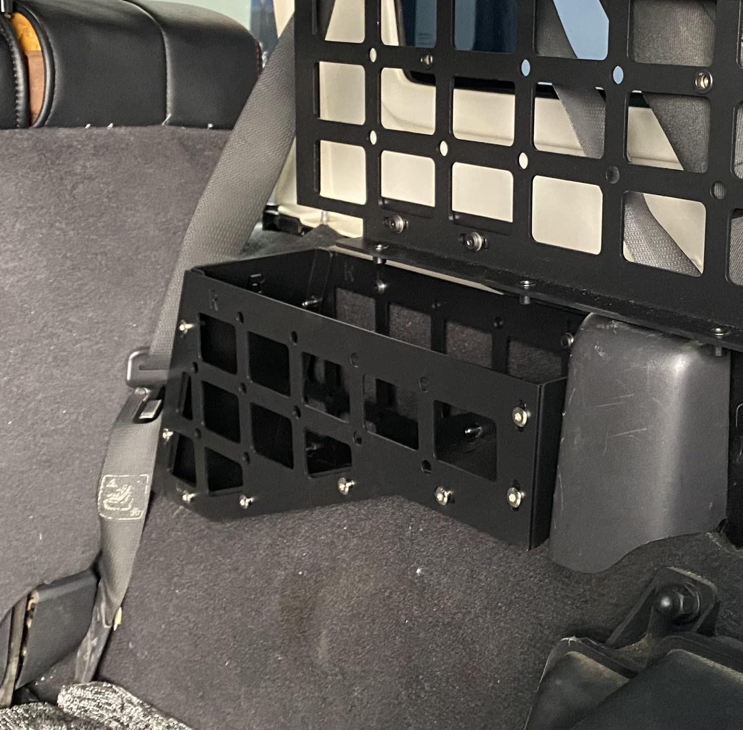 HIGH FLYING for Jeep Wrangler JK 4dr 2007-2017 Car Accessories Modular Storage Trunk Organizer L+R Molle Storage Boxes*2 Luggage Carrier Aluminum Alloy