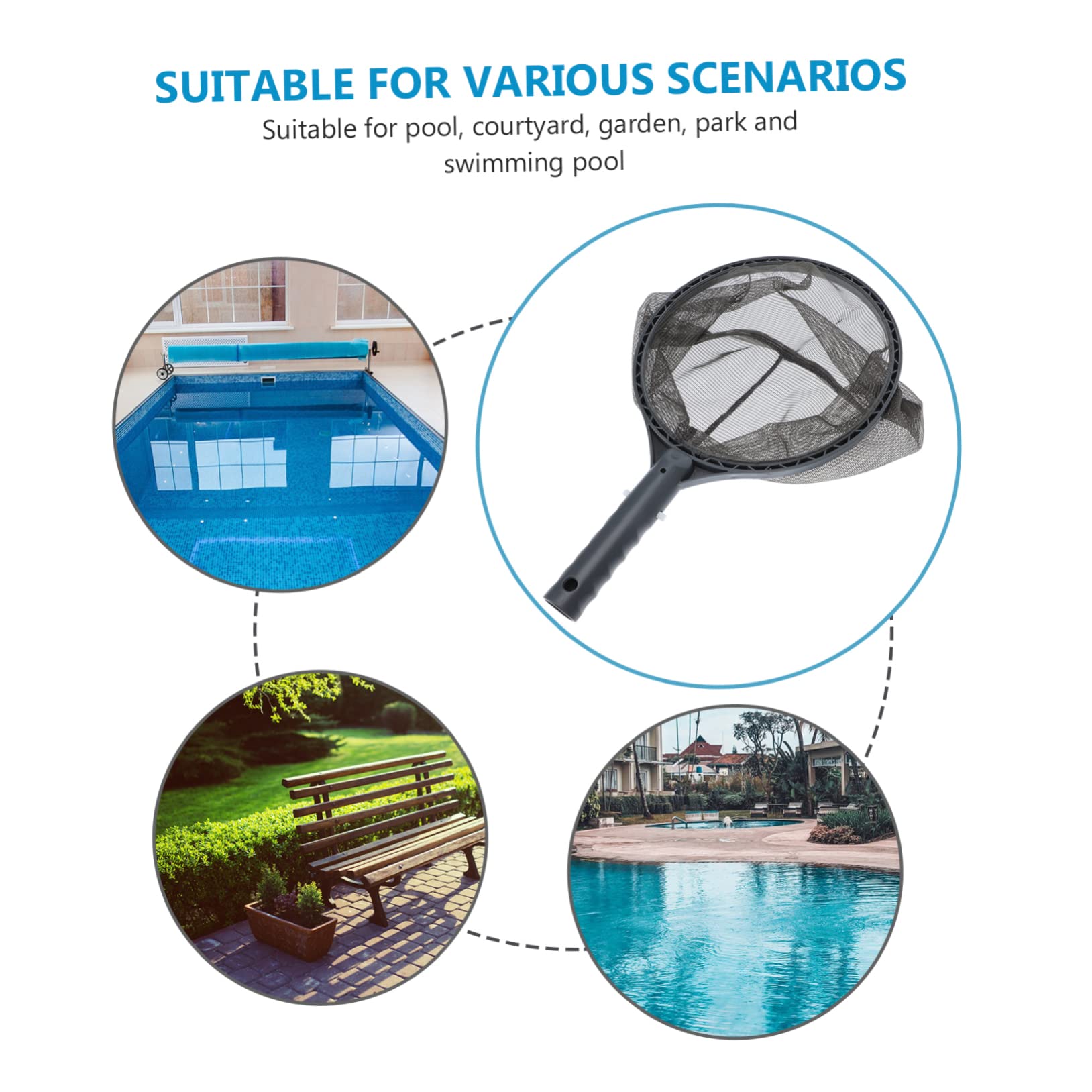 TOYANDONA 3 Pièces Épuisette de Nettoyage pour Piscine Outil de Nettoyage pour Étang Filtre Débris avec Maille Fine et Odeur