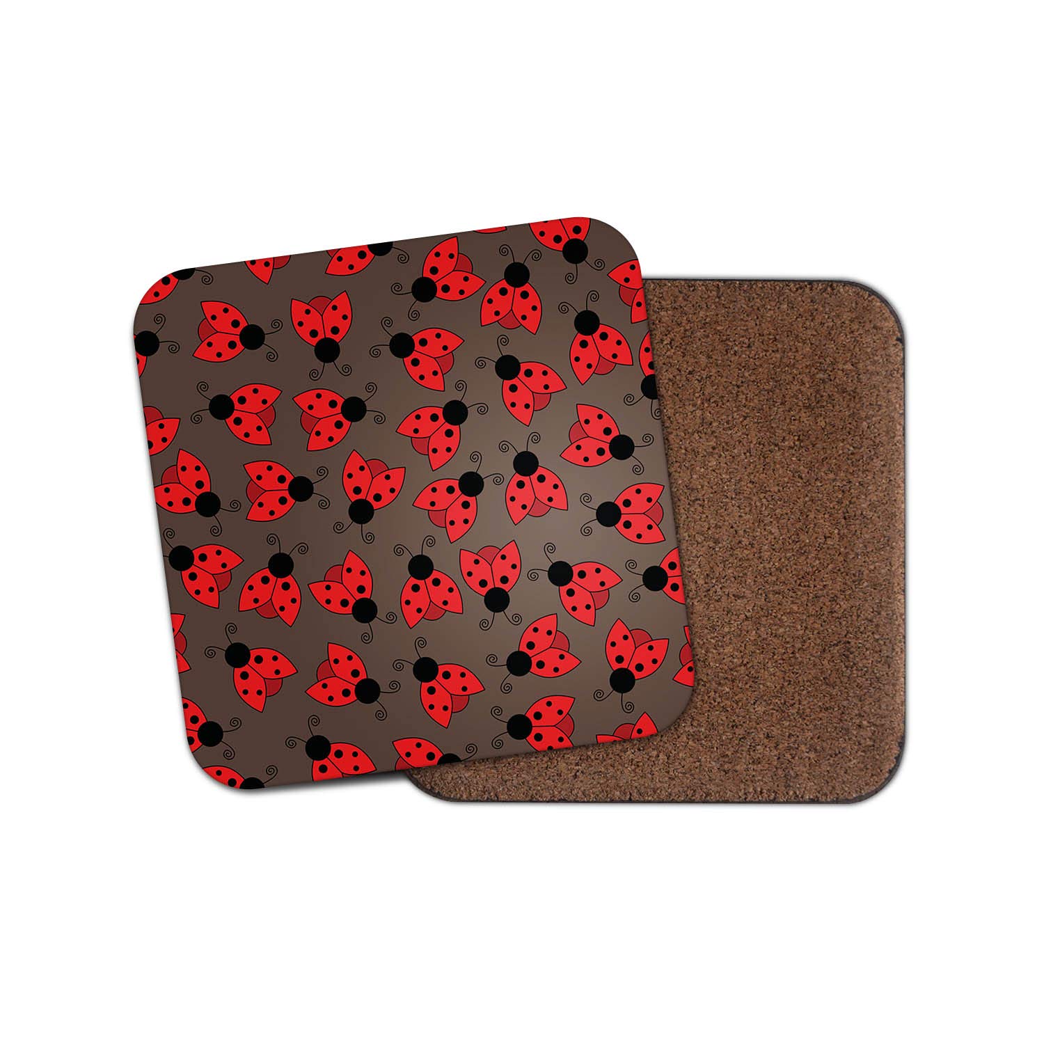 1 x Pretty Ladybird Drinks Coaster - Bug Insects Beetle Cute Kids Fun #8508