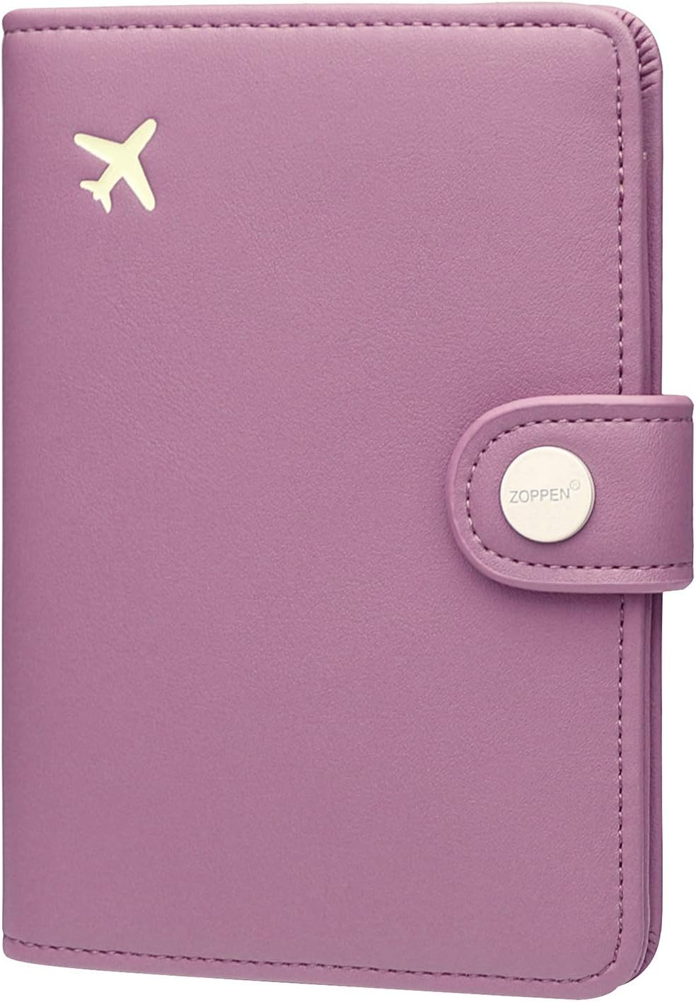 Passport Holder Women, Passport Cover Travel Wallet Rfid Blocking Passport Wallet Cover Case Travel Essentials Document Organizer, Elegant Purple