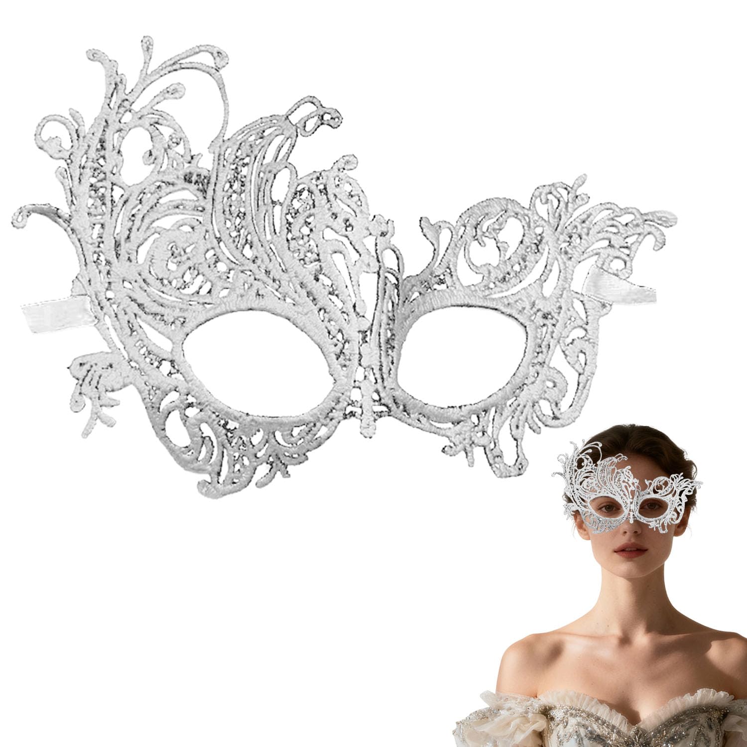 Bagtopia Masquerade Mask for Women, Sexy Lace Venetian Mask for Ball Party