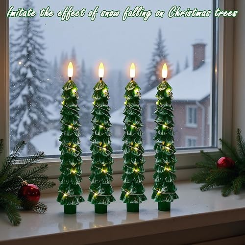 Miniatura 57 de GenSwin Velas cónicas negras sin llama parpadeantes con control remoto de 10 teclas, funciona con pilas, velas LED cálidas con mecha 3D para negro