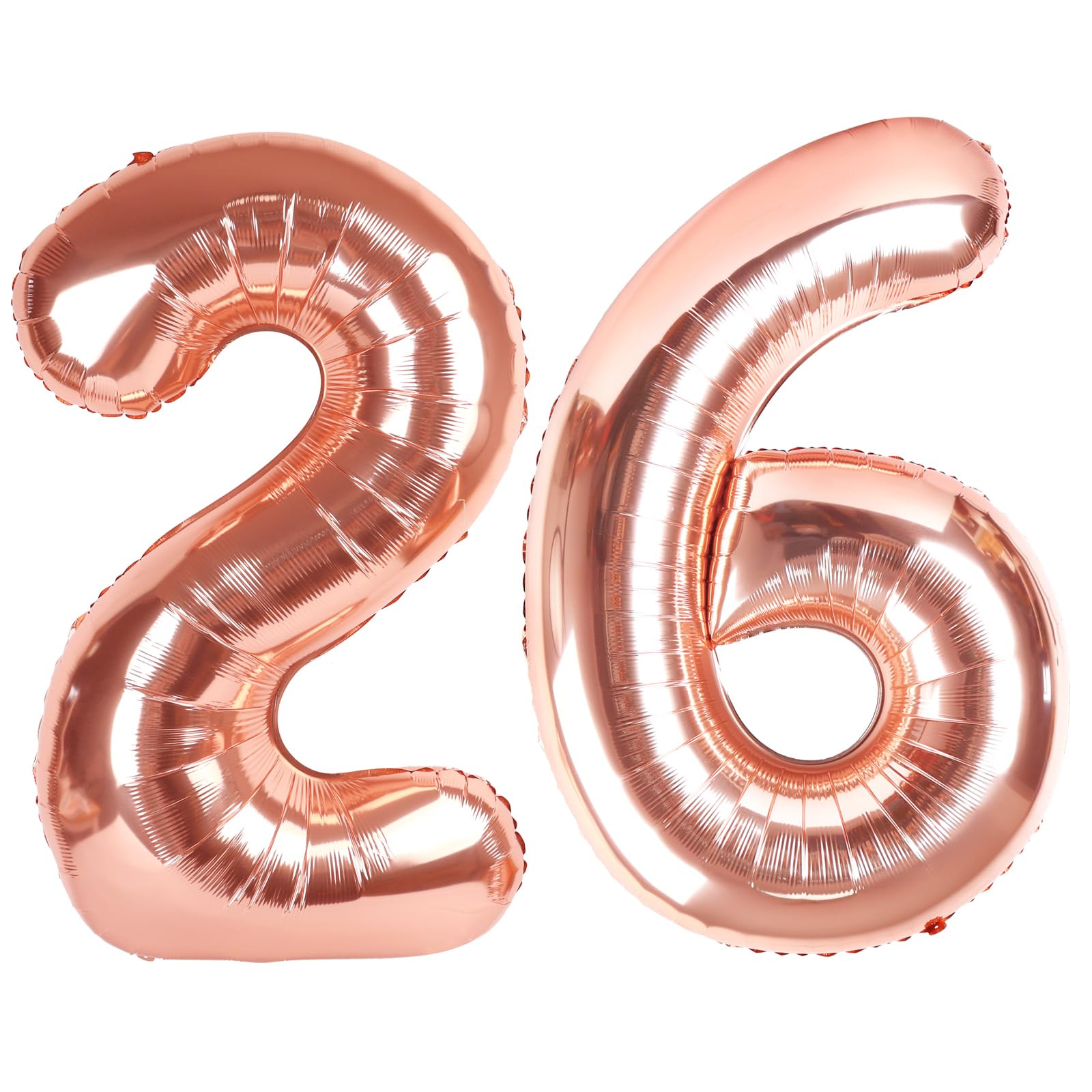 Number Balloons 26 Balloon Rose Gold for 26 62 Birthday Decorations, 40 in