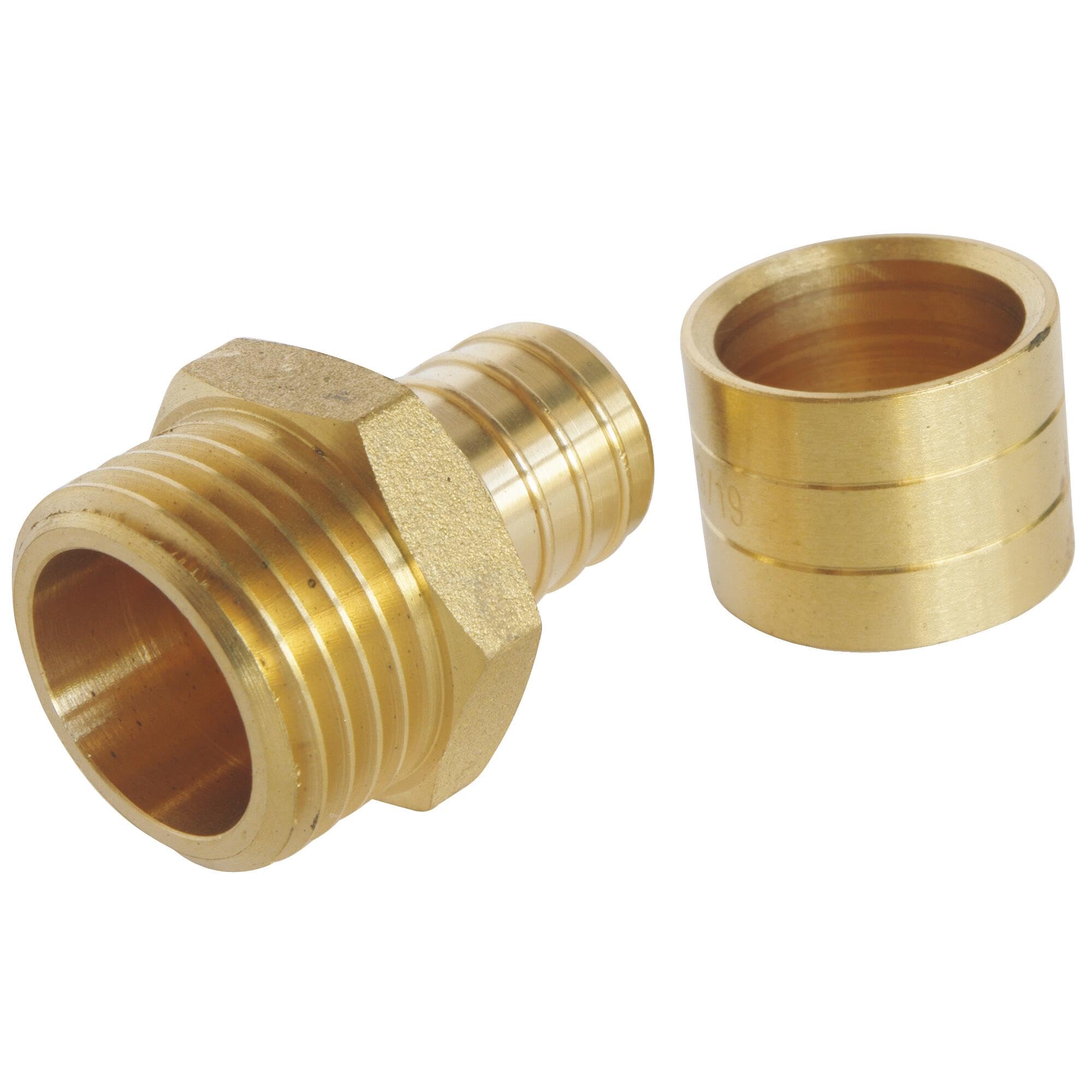 BT SELECTION Fixed Threaded Slip Reducing Coupler PEX/Diameter 16-15X21(1/2 Inch)/Thread (Male)