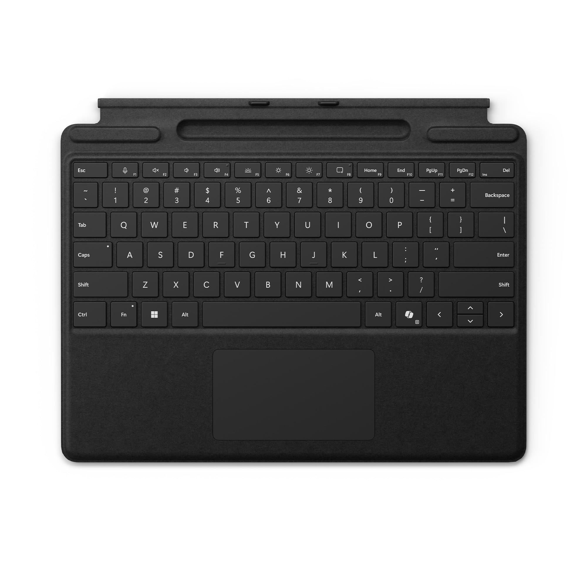 Klawiatura Microsoft Surface Pro z miejscem na pióro | czarna | QWERTY | Kompatybilna z komputerami Surface Pro Copilot+ PC (11. edycja), Surface Pro 9 i Surface Pro 8