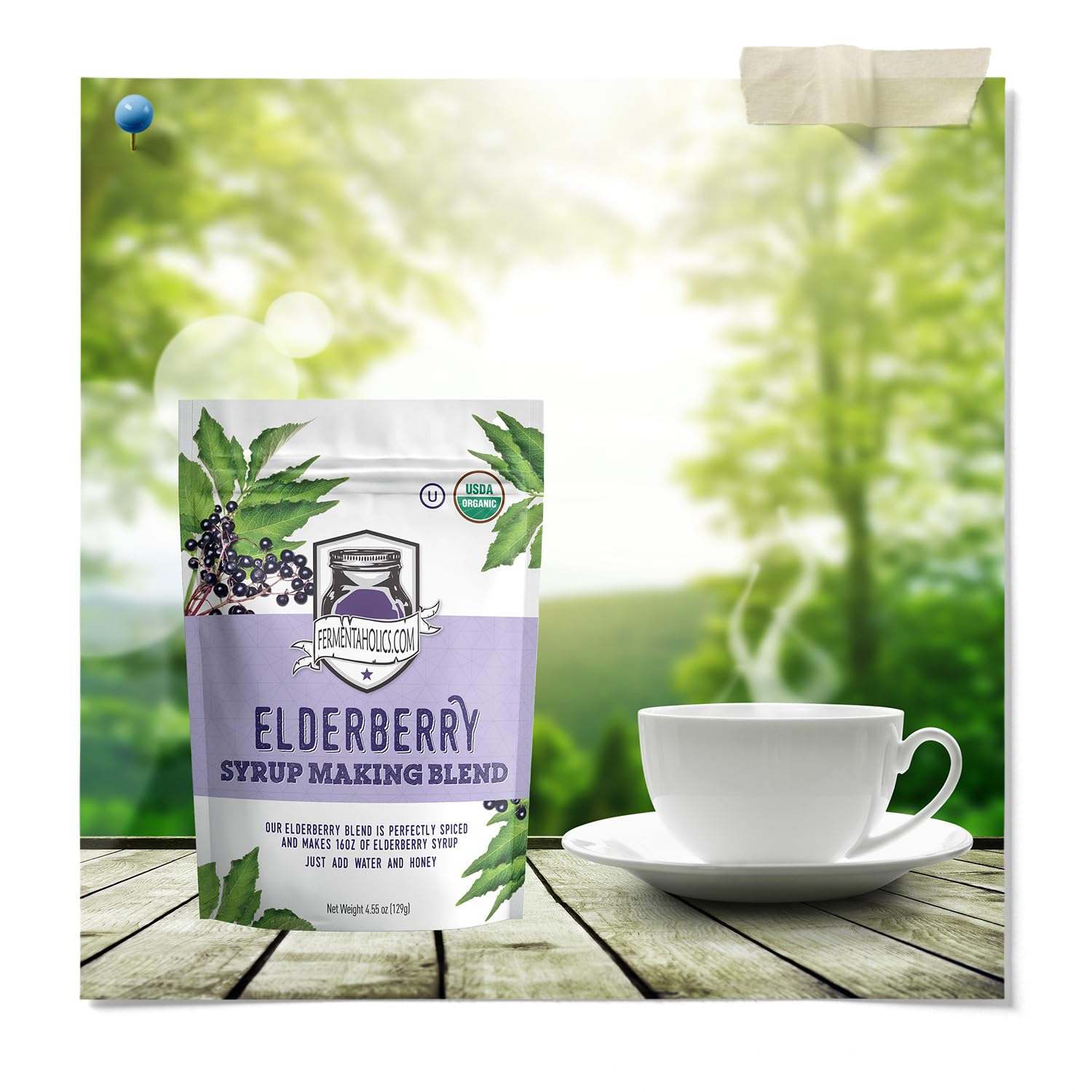 Fermentaholics | USDA Organic Dried Elderberry Syrup Making Blend - | Easily Make Your Own Elderberry Syrup or Tea! | All Natural Free of Chemicals | - Image 5