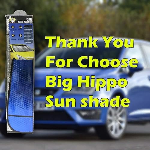 Miniatura 7 de Big Hippo Parasol para parabrisas de automóvil, protección contra rayos UV, parasol para ventana delantera de automóvil, protector solar plegado,