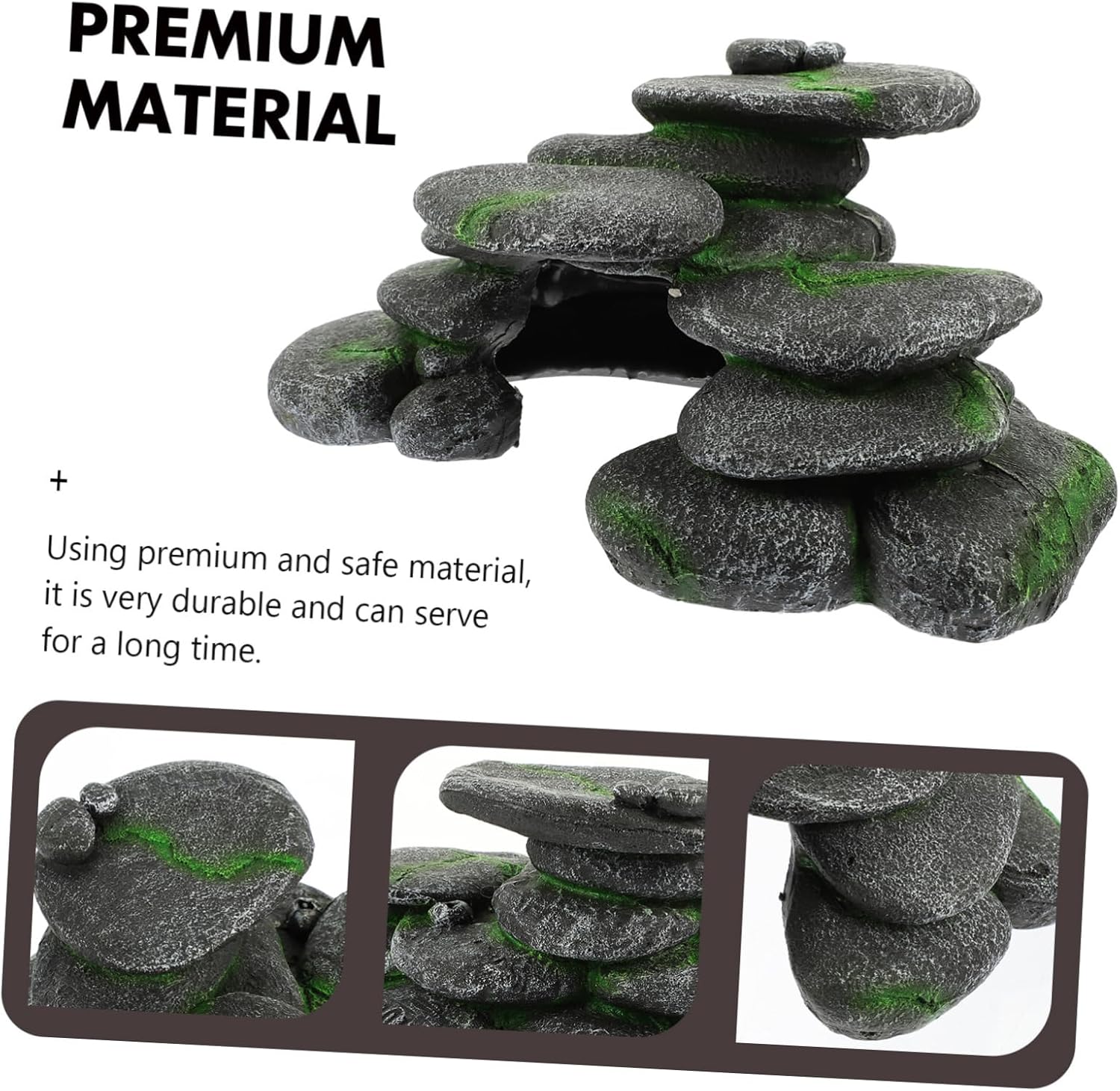 LIOOBO 3pcs Tortoise Habitat Resin Cave Decor Turtle Topper Basking Platform for Reptiles