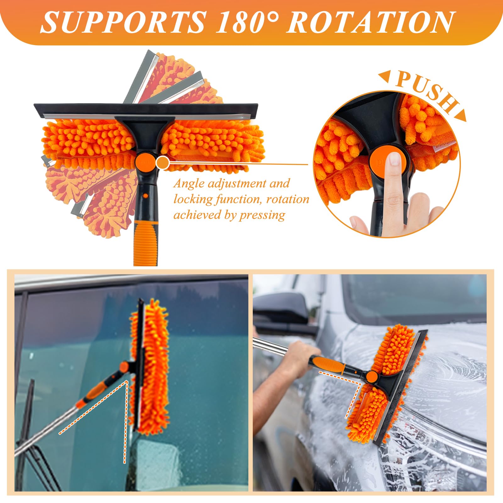 Fensterputzer Teleskop Bis 301cm - 2-in-1 Set Mit Abzieher Und Mikrofaser