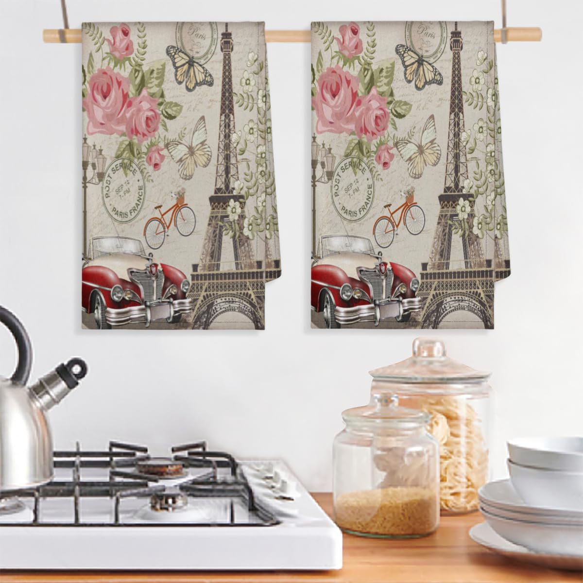 Lot De 4 Torchons De Cuisine Amusants Et Décoratifs En Microfibre Absorbants - Idéal Comme Cadeau De Pendaison De Crémaillère, Cadeau Amusant Pour Femme, Cadeau D'hôtesse (rétro / Vintage Femmes