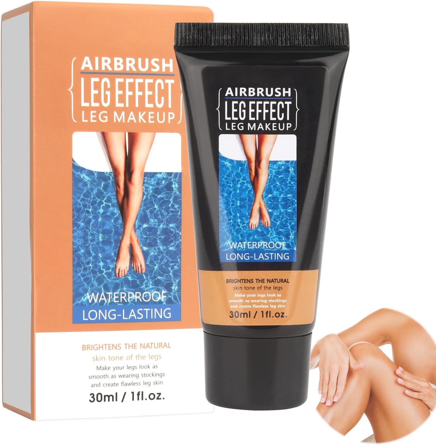Leg Makeup, Waterproof, Waterproof Leg Makeup, Makeup Lotion, Body Makeup, Waterproof, Waterproof Makeup Cover Cream for Varicose Veins, Tattoo Makeup, Legs Broom Traveler