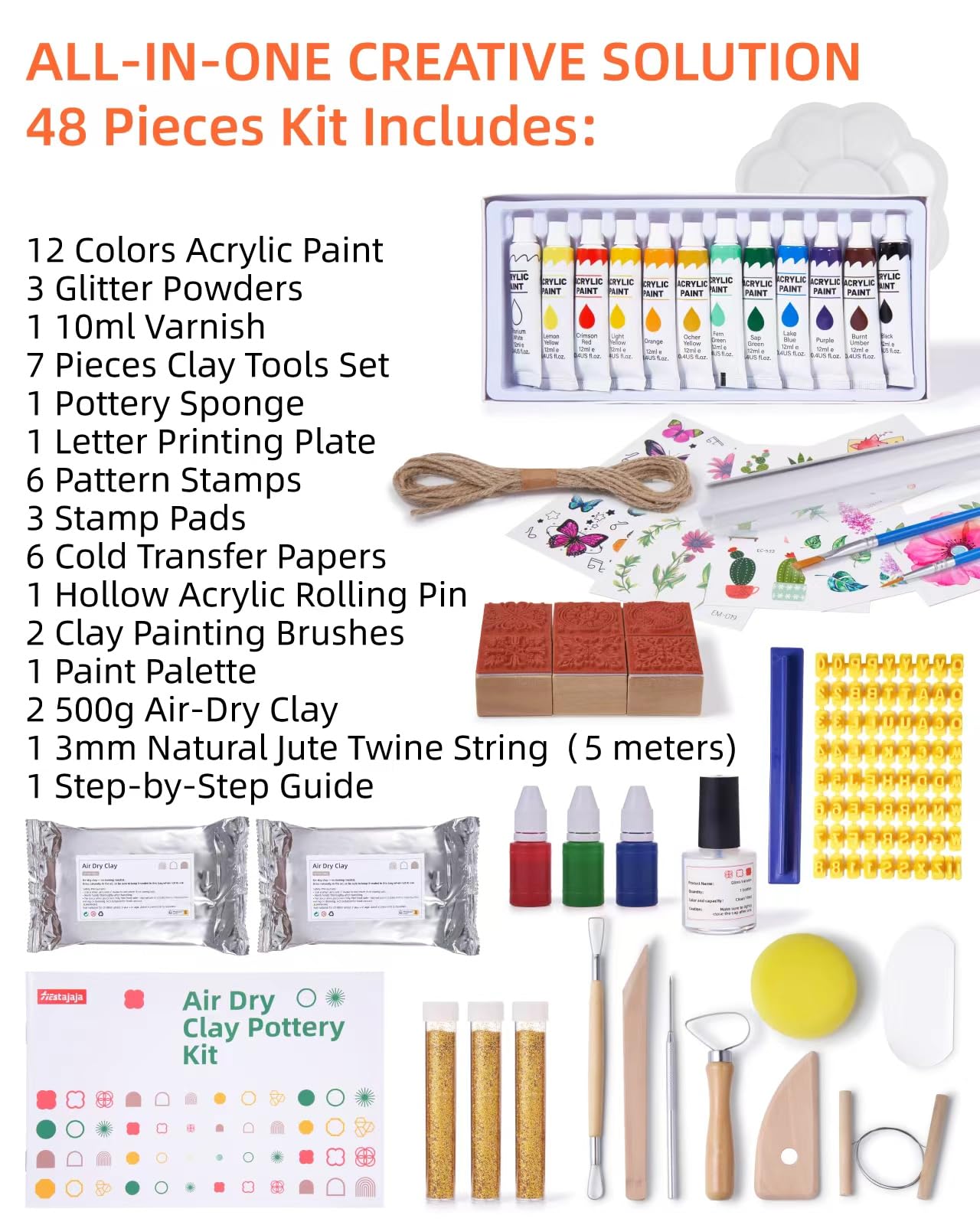 Air Dry Clay Kit - Pottery for Beginners -3 Air Dry Clay Kit - Pottery for Beginners -3