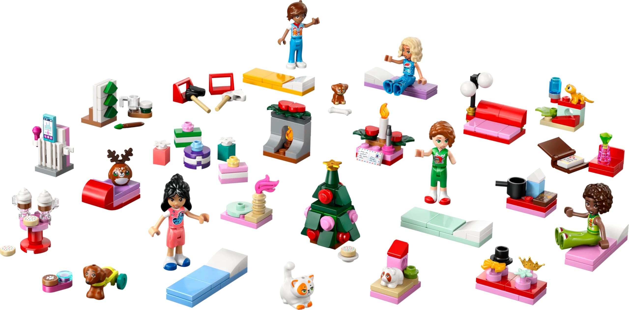 LEGO Friends Calendario de Adviento 2025 para Niñas de 6+ Años - Juguete para la Cuenta Atrás de Navidad con 24 Sorpresas Inc. 5 Mini Muñecas, 5 Figuras de Animales y Accesorios Adorables 42668