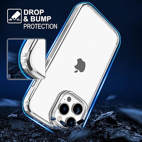 Miniatura 4 de TENOC Funda para teléfono compatible con iPhone 13 Pro, funda transparente antiamarilleo, cubierta trasera dura para 6.1 pulgadas