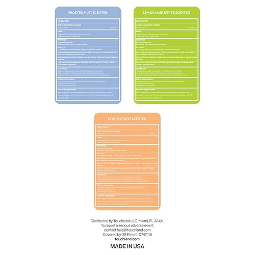 Miniatura 8 de Touchland Power Mist - Aerosol desinfectante de manos hidratante, juego de trío FRESH (menta, cítricos, limón y lima), 1 onza líquida, tamaño de