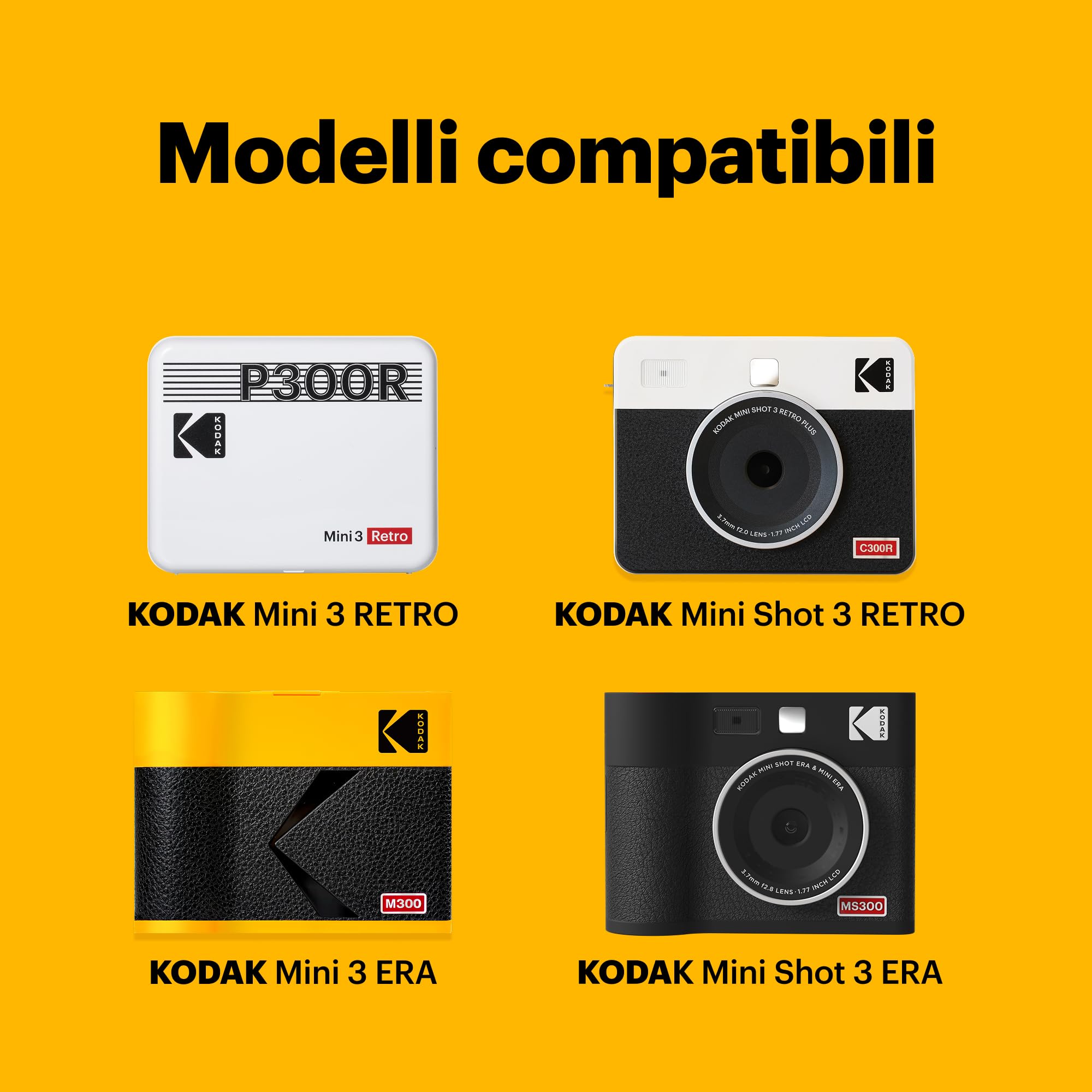 KODAK ICRG360 – fotografica per 60 foto (7,6 x 7,6 cm) – Compatibile con KODAK Mini Shot C300, C300R, MS300, P300R