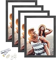 Vista 30 de Marco de fotos de 4x6 pulgadas, marco de fotos de madera de ROBLE con vidrio Perspex para exhibición vertical u horizontal en mesa o pared