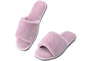 Comfy Open Toe Womens Slippers: Summer Cozy Memory Foam Household Slip-On Slippers,...