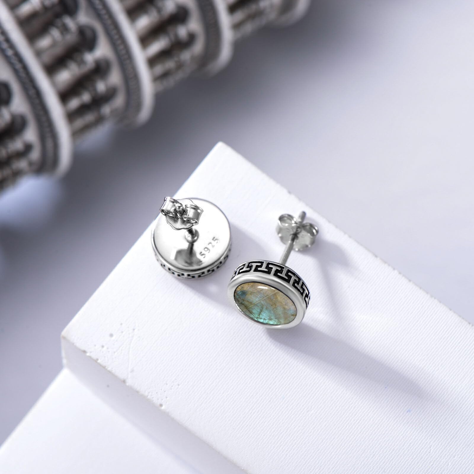 Orecchini da uomo in argento sterling 925 nero naturale onice nero orecchini da uomo con gioielli rotondi in vero onice nero per lui