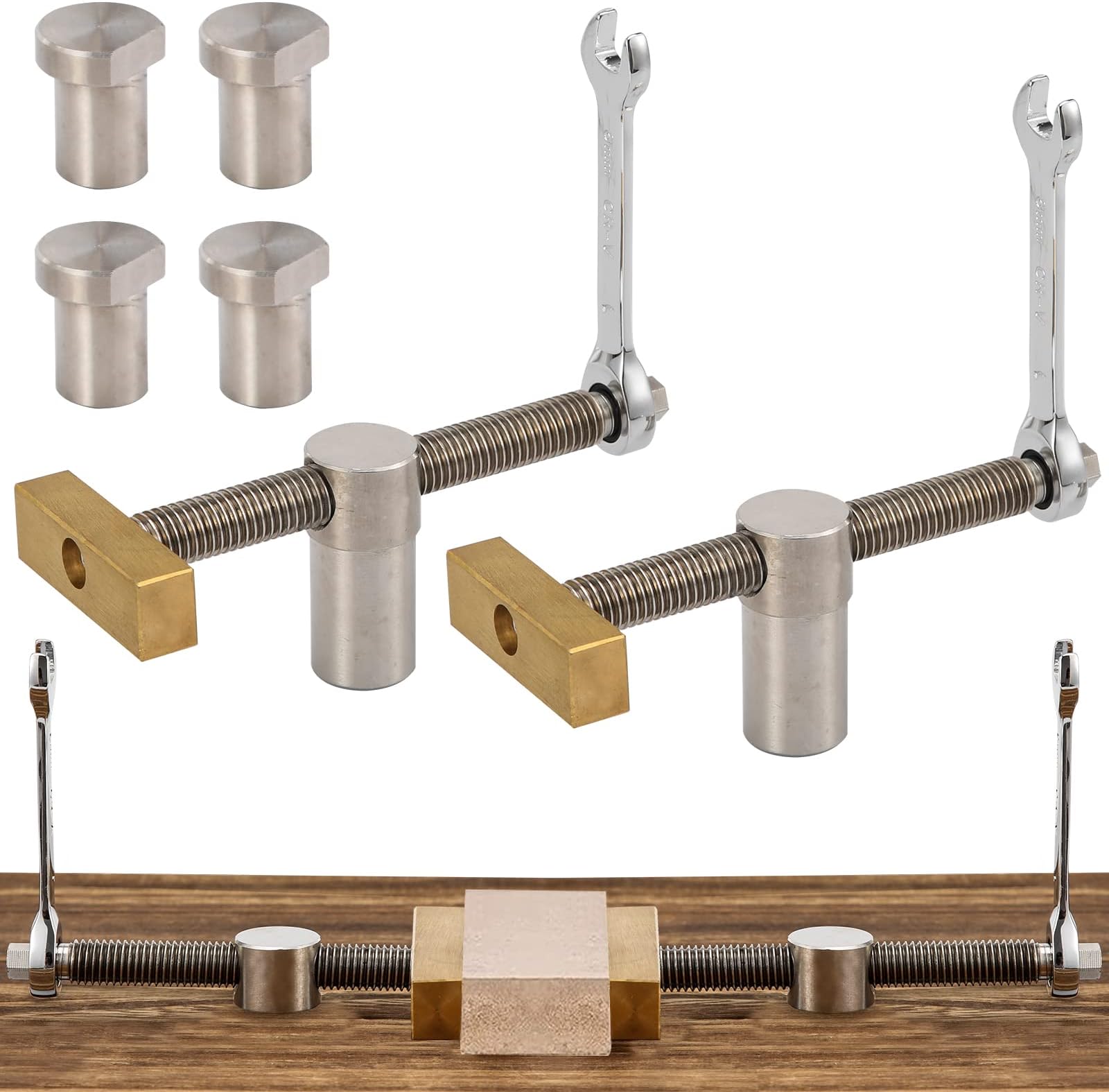 2 Piece Table Workbench Clamp,Vice Woodworking Desk Clip Quick Fixed Clamp, Woodworking Auxiliary Tool Bench Quick Fixed Clamps (2PCS 19MM)