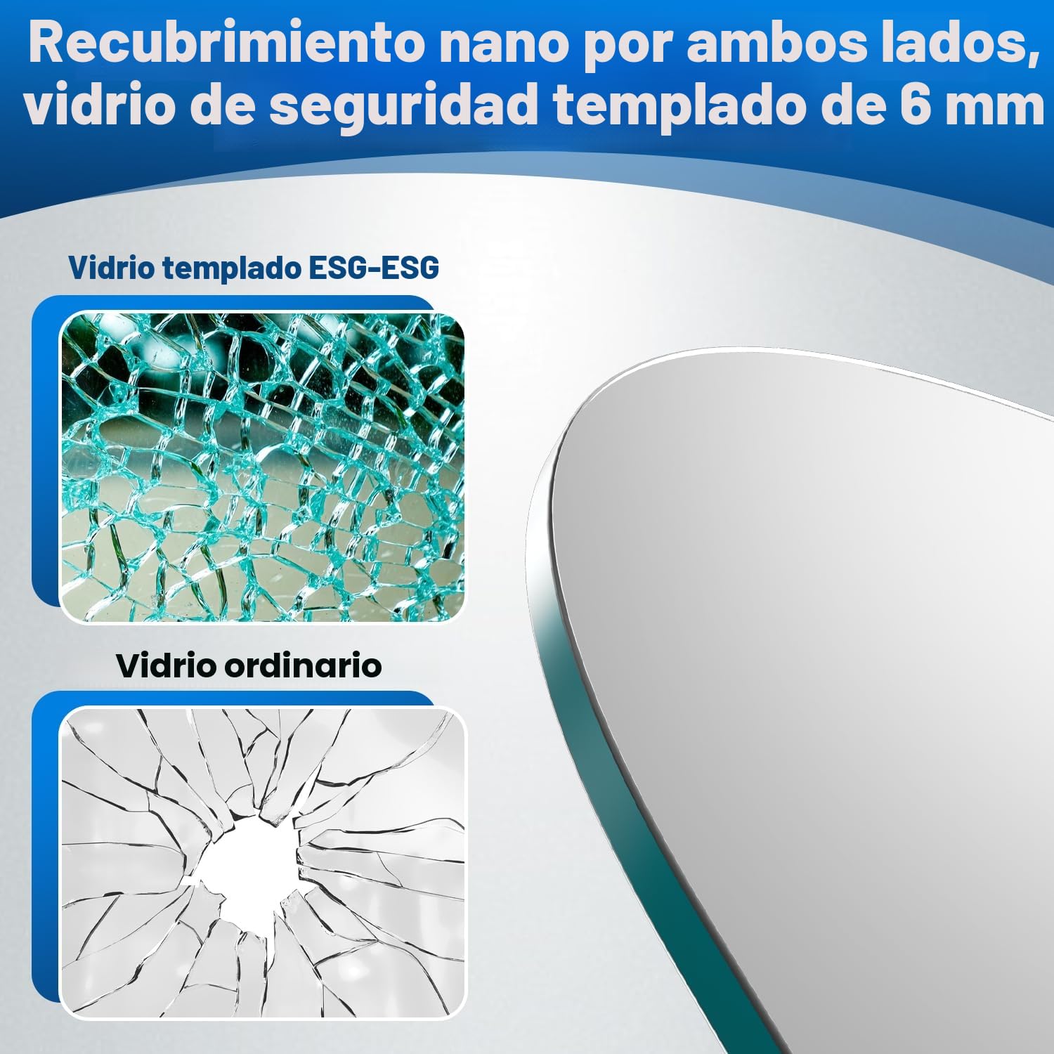 Mampara de ducha para bañera de 100 x 140 cm, 2 unidades, cristal plegable de 6 mm, tira de seguridad EGS, accesorios para cabina de ducha, rayas blancas