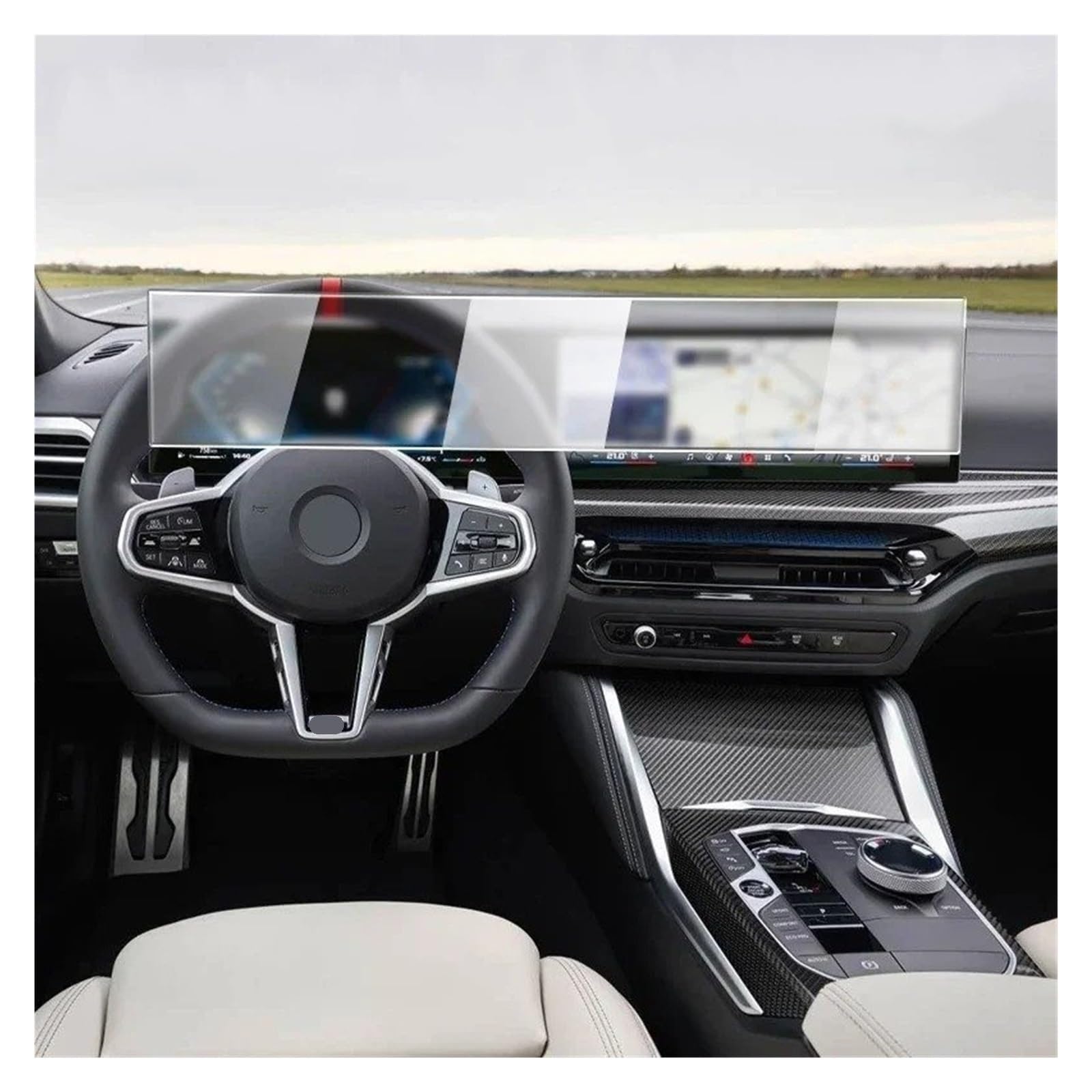 Proteggi Schermo Auto GPS Per BMW Serie 4 G22 G23 G26 2023-2025 GPS Per Auto Schermo LCD Di Navigazione Pellicola TPU Opaca Antiriflesso Protezione Antigraffio