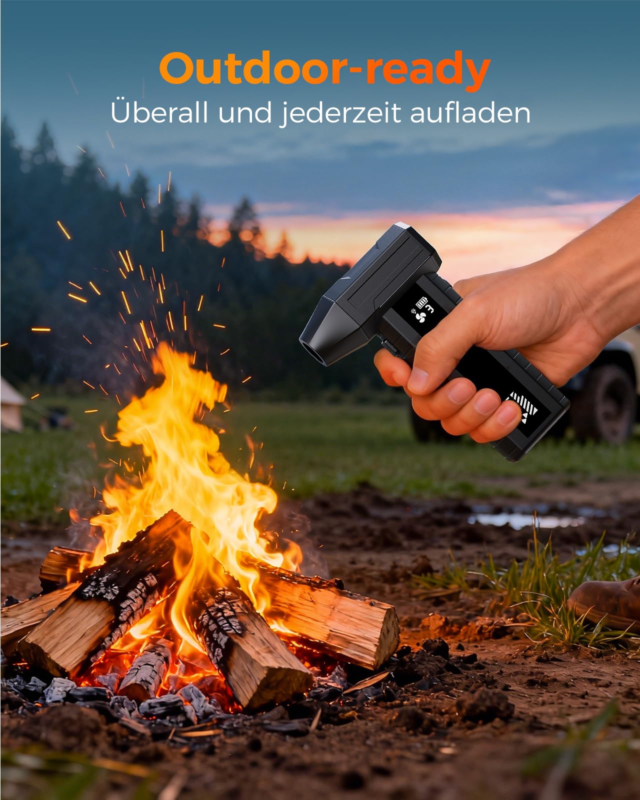 Elektrischer Air Duster 200.000 U/min Turbo Gebläse 10500 mAh Akku für PC Reinigung & Tastatur
