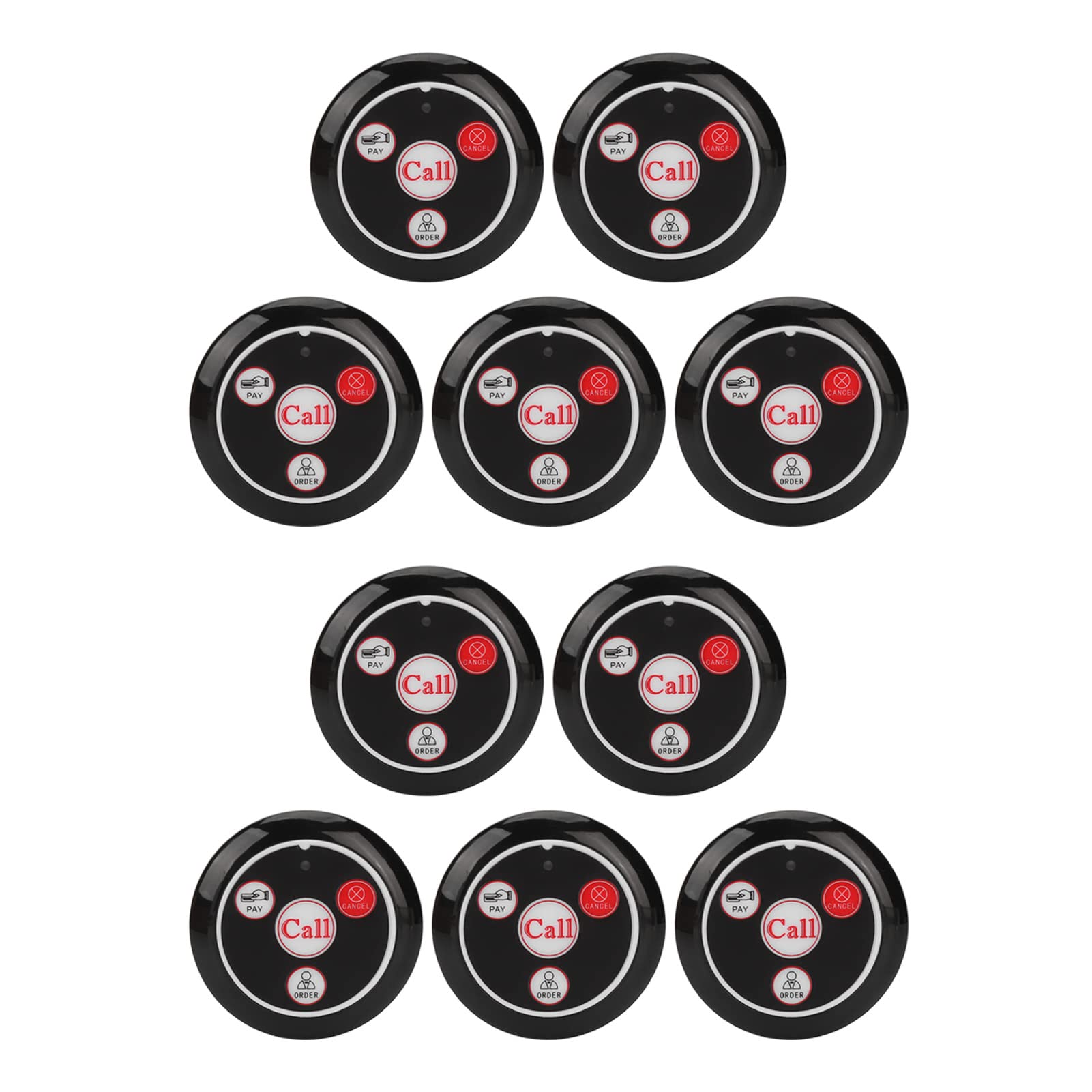 Restaurant Pager, 10pcs Coaster Pager Calling System Restaurant Pager Wireless Calling System Receiver for Hotel, Bar, Hotel, Hospital
