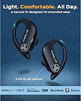 Vista 3 de TREBLAB X3 Pro - Ganchos para los oídos ultra cómodos, sonido puro HD, graves intensos, batería de 145 horas, auriculares Bluetooth impermeables