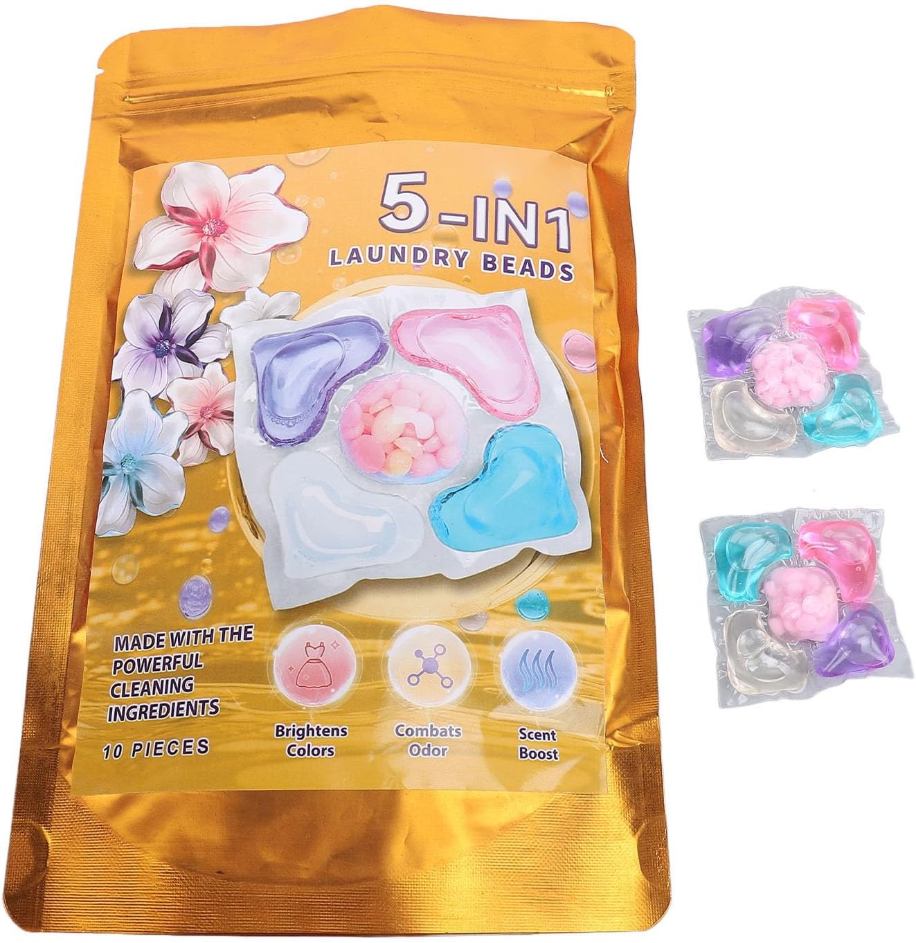 ZJchao 5 in 1 Laundry Detergent Pods with Elegant Floral Fragrance Gentle Cleaning for Wash Machine image 5