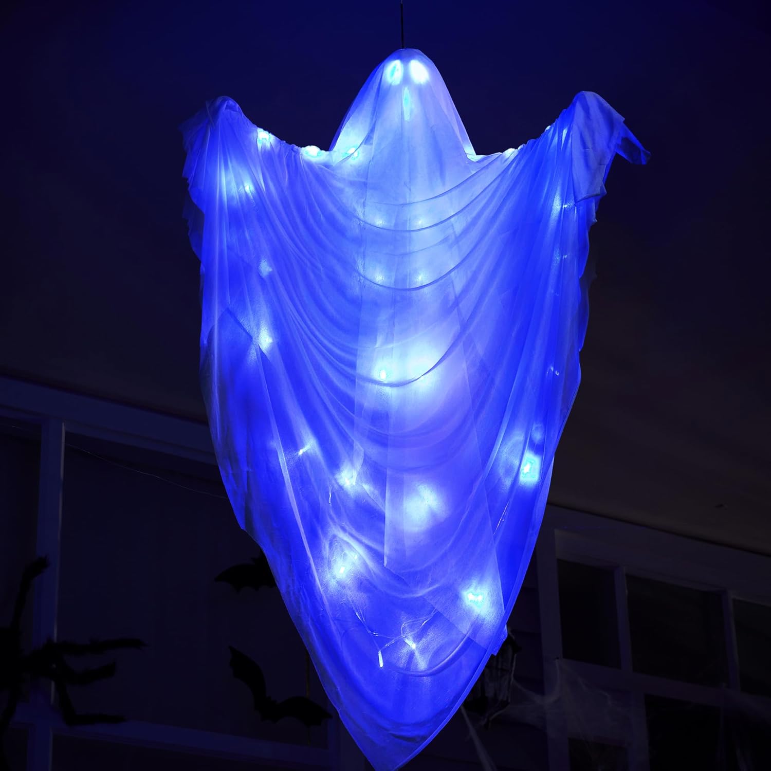 JOYIN Large Lightup Halloween Hanging Ghost with Blue Light, for