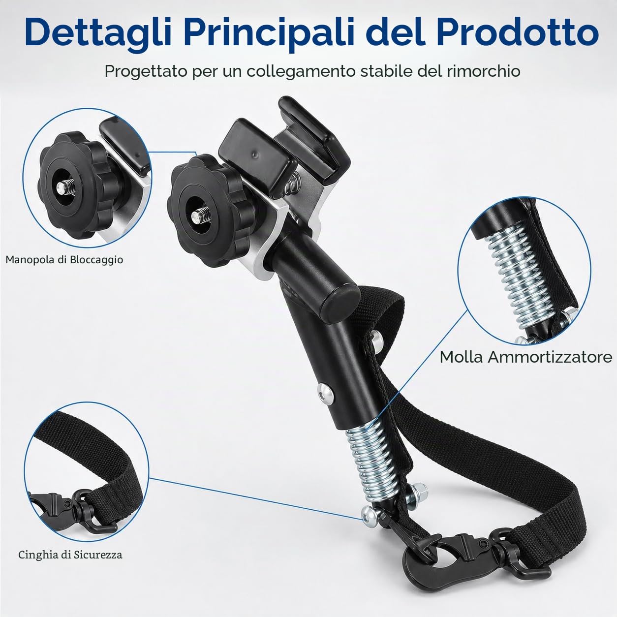 QWORK® Giunti per Rimorchiper Bicicletta Universale, Adattatore per Giunti Rimorchiper Bicicletta, per Biciclette ed E-bike