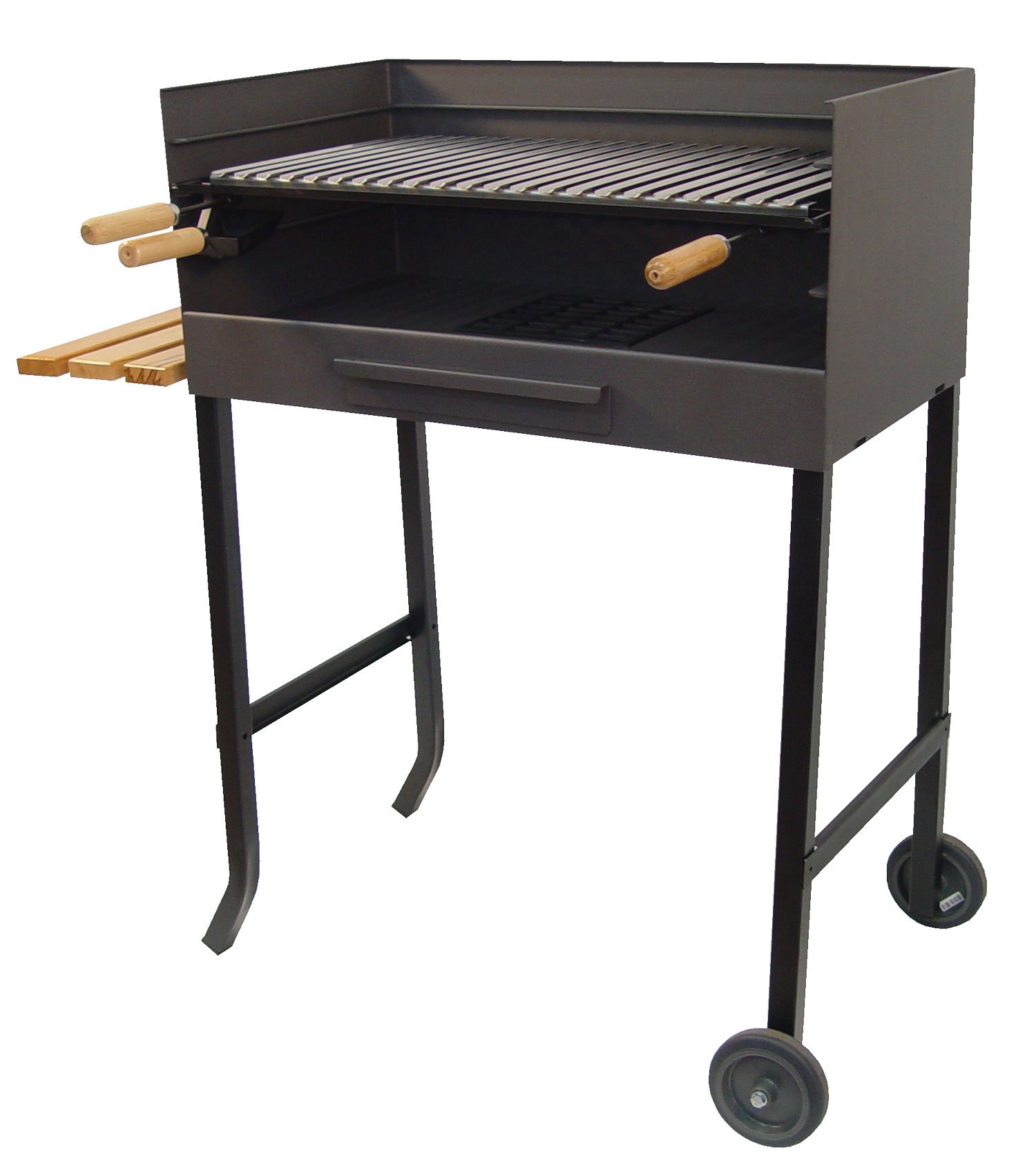 Imex El Zorro 71521 - Barbacoa con parrilla de inox, 61 x 40 x 101 cm, color negro