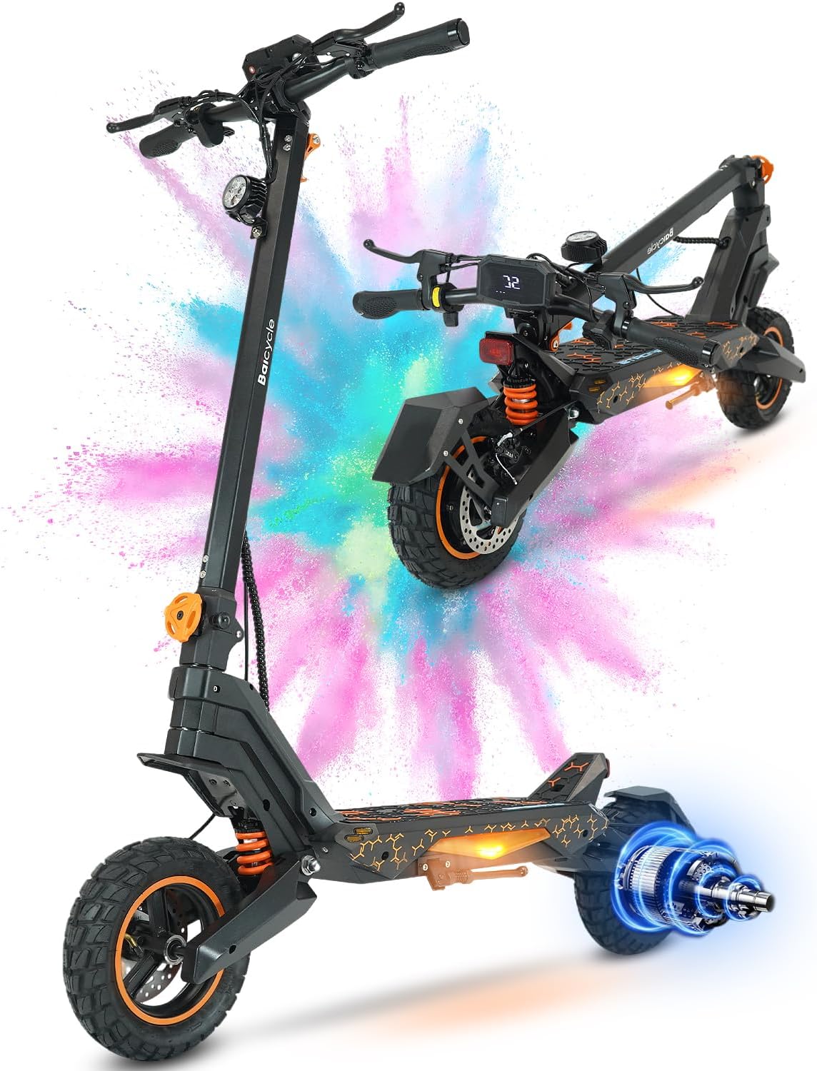 Electric Scooter, 1600W High-Power Motor, 36MPH Max Speed, 40-Mile Long Range, 48V/23.4AH Large-Capacity Battery, 10" Off-Road Tires, 35° Max Climbing Slope, Foldable Design & UL Safety Certified G2
