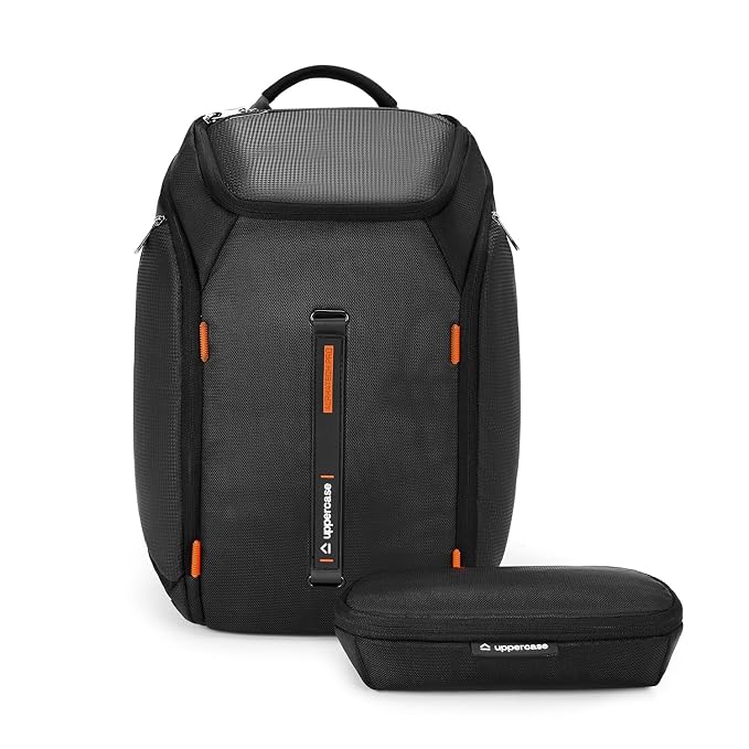 uppercase Vortex 15.6" Laptop Backpack & iPad Compartment Pro Backpack for Men & Women - Snaplift Laptop, Quick-Access Pockets, Bottle Holder, Trolley Sleeve, Water-Resistant, Tech Organizer