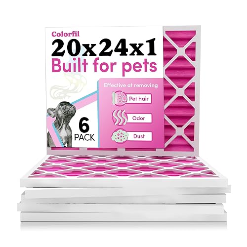 Colorfil 20x24x1 Air Filter (6-Pack) | Made in the USA