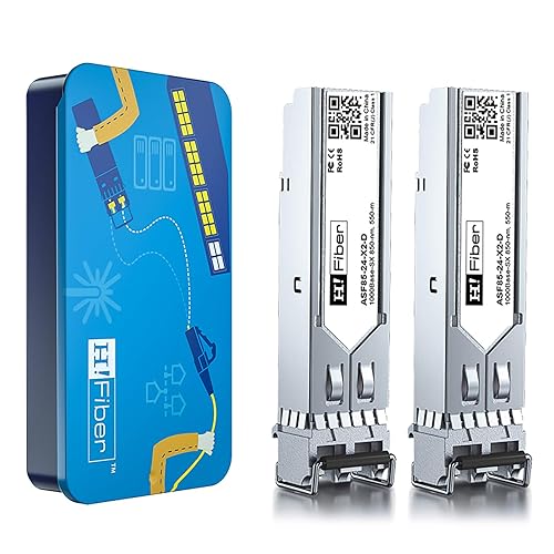 Miniatura 7 de Módulo SFP+ LC multimodo 10G, transceptor de fibra 10GBase-SR para Arista SFP-10G-SR y más, 850 nm MMF, LC dual, hasta 984.3 ft, DDM, Plug and Play