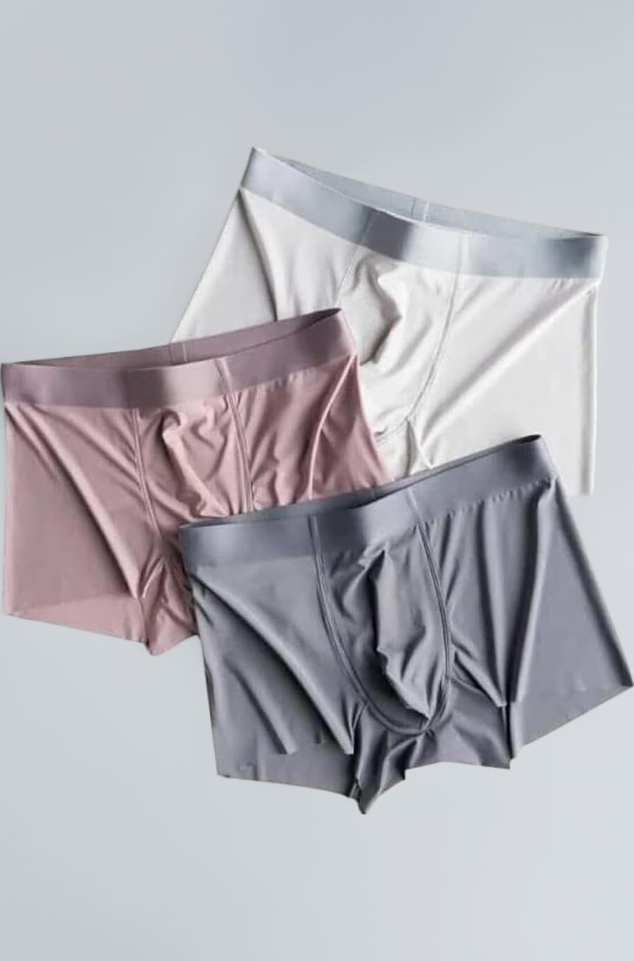 Ultra-Soft Material Trunks for Men| Ice-Silk Men Short | Underwear | Multi-Colored.(Pack of 1, 2, 3) Size : L,XL,XXL