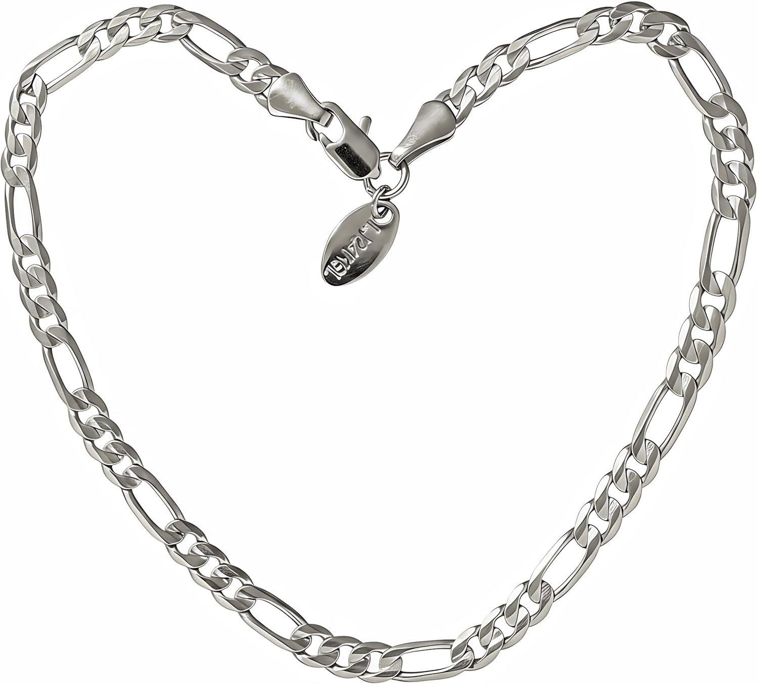 LIFETIME JEWELRY Womens Gold Anklet 4mm Figaro Chain Ankle Bracelet 24k Real Gold Plated