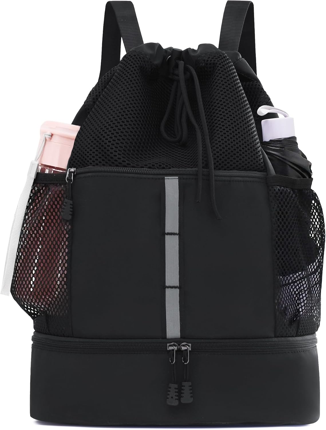 U・helper Drawstring Gym Backpack, Sports Cinch Sack, Swimming & Travel