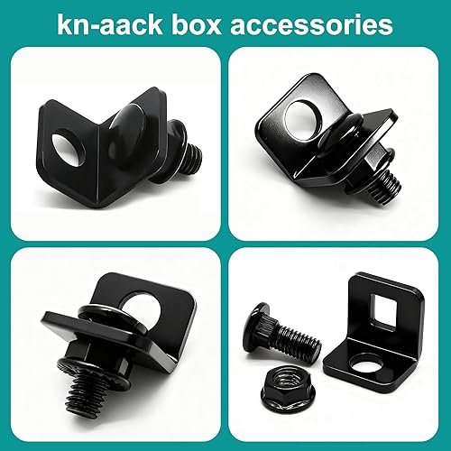 Miniatura 6 de Kn-aack 7286 Sistema de pestañas de bloqueo de caja de herramientas, paquete de 5 unidades, color negro, kit de bloqueo de caja de herramientas