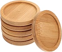 Vista 1 de 6 posavasos de bambú Estera de taza de bambú almohadillas de té de madera platillo de café platillo cerveza platillos posavasos posavasos vino